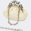 Bolso Nano Pasticcino de piel de oveja napa, color marfil Bolso Nano Pasticcino de piel de oveja napa, color marfil