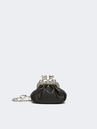 Bolso Nano Pasticcino de piel de oveja napa, negro