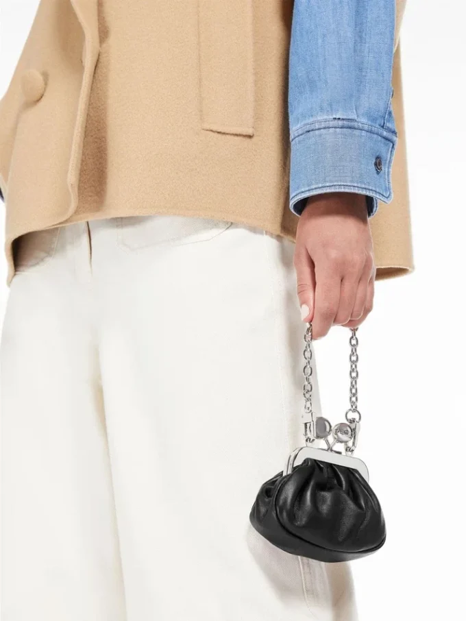 Bolso Nano Pasticcino de piel de oveja napa, negro Bolso Nano Pasticcino de piel de oveja napa, negro
