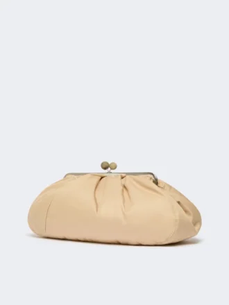 Bolso Pasticcino extragrande acolchado de gabardina técnica, beige