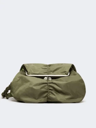 Bolso Pasticcino extragrande de gabardina técnica, verde salvia