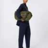 Bolso Pasticcino extragrande de gabardina técnica, verde salvia Bolso Pasticcino extragrande de gabardina técnica, verde salvia