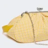 Bolso Pasticcino grande de algodón a cuadros vichy, amarillo Bolso Pasticcino grande de algodón a cuadros vichy, amarillo