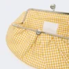Bolso Pasticcino grande de algodón a cuadros vichy, amarillo Bolso Pasticcino grande de algodón a cuadros vichy, amarillo
