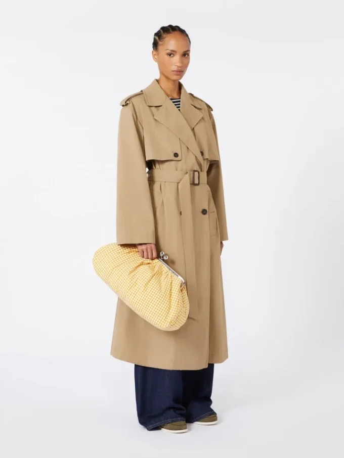 Bolso Pasticcino grande de algodón a cuadros vichy, amarillo Bolso Pasticcino grande de algodón a cuadros vichy, amarillo