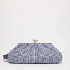 Bolso Pasticcino grande de algodón a cuadros vichy, azul ultramar Bolso Pasticcino grande de algodón a cuadros vichy, azul ultramar