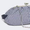 Bolso Pasticcino grande de algodón a cuadros vichy, azul ultramar Bolso Pasticcino grande de algodón a cuadros vichy, azul ultramar