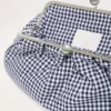 Bolso Pasticcino grande de algodón a cuadros vichy, azul ultramar Bolso Pasticcino grande de algodón a cuadros vichy, azul ultramar