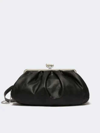 Bolso Pasticcino grande de piel de oveja, negro Bolso Pasticcino grande de piel de oveja, negro