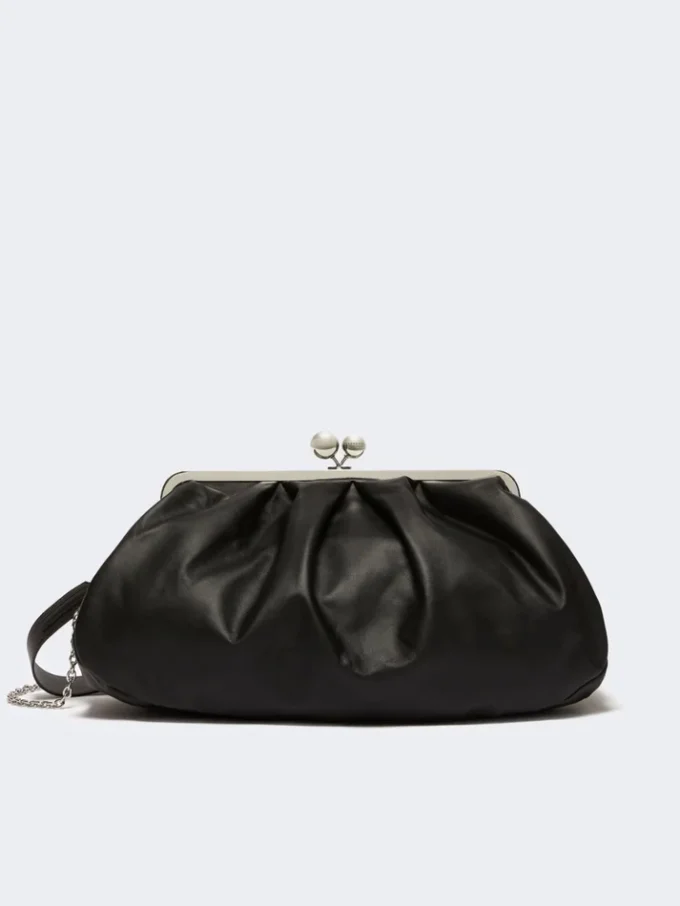 Bolso Pasticcino grande de piel de oveja, negro Bolso Pasticcino grande de piel de oveja, negro