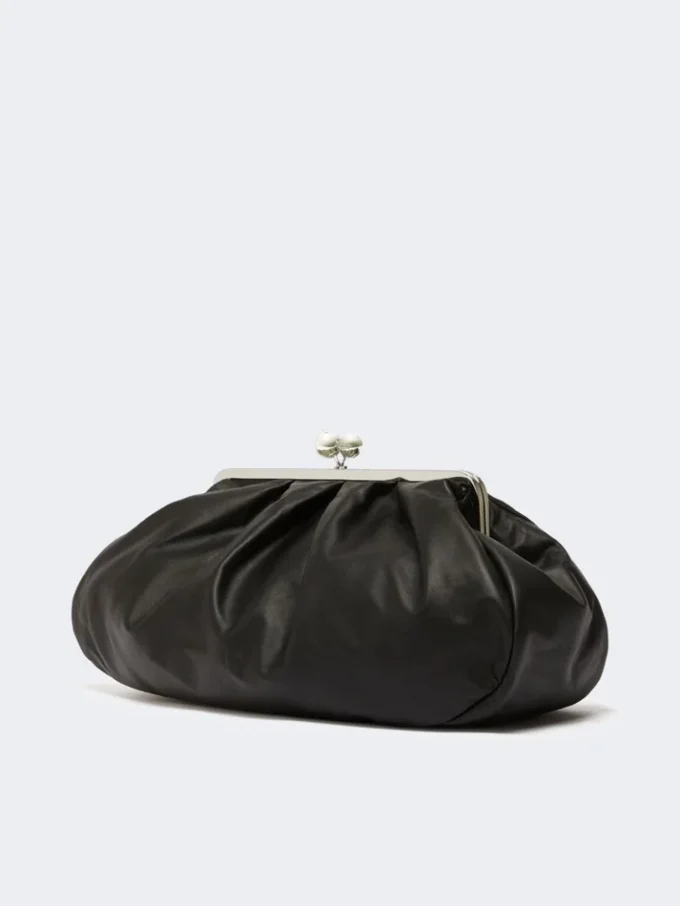 Bolso Pasticcino grande de piel de oveja, negro Bolso Pasticcino grande de piel de oveja, negro