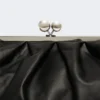 Bolso Pasticcino grande de piel de oveja, negro Bolso Pasticcino grande de piel de oveja, negro