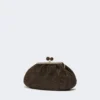 Bolso Pasticcino mediano con efecto rafia, marrón oscuro Bolso Pasticcino mediano con efecto rafia, marrón oscuro