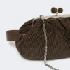 Bolso Pasticcino mediano con efecto rafia, marrón oscuro Bolso Pasticcino mediano con efecto rafia, marrón oscuro