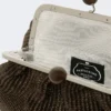 Bolso Pasticcino mediano con efecto rafia, marrón oscuro Bolso Pasticcino mediano con efecto rafia, marrón oscuro