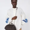 Bolso Pasticcino mediano con efecto rafia, marrón oscuro Bolso Pasticcino mediano con efecto rafia, marrón oscuro