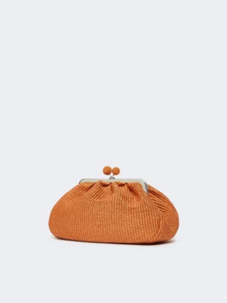 Bolso Pasticcino mediano con efecto rafia, salmón
