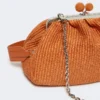 Bolso Pasticcino mediano con efecto rafia, salmón Bolso Pasticcino mediano con efecto rafia, salmón