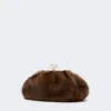 Bolso Pasticcino mediano de piel de oveja, color caramelo Bolso Pasticcino mediano de piel de oveja, color caramelo