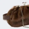 Bolso Pasticcino mediano de piel de oveja, color caramelo Bolso Pasticcino mediano de piel de oveja, color caramelo