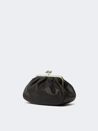 Bolso Pasticcino mediano de piel de oveja, negro Bolso Pasticcino mediano de piel de oveja, negro