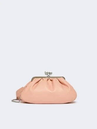 Bolso Pasticcino mediano de piel de oveja, rosa antiguo