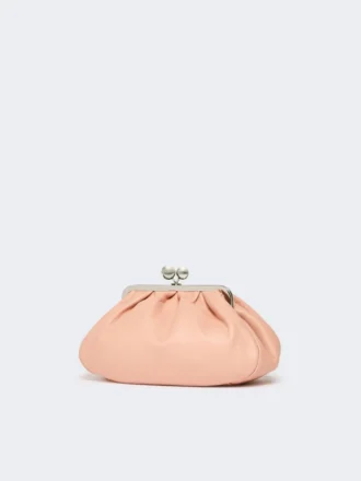 Bolso Pasticcino mediano de piel de oveja, rosa antiguo
