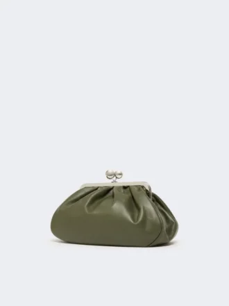 Bolso Pasticcino mediano de piel de oveja, verde oscuro