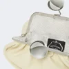 Bolso Pasticcino mediano en piel napa brillante, color marfil