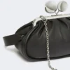 Bolso Pasticcino mediano en piel napa brillante, negro