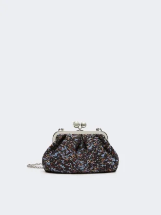 Bolso Pasticcino pequeño de bouclé de lana, color avio