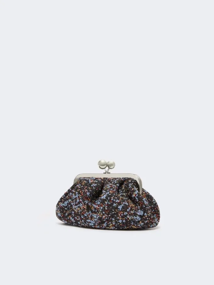 Bolso Pasticcino pequeño de bouclé de lana, color avio
