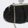 Bolso Pasticcino pequeño de bouclé de lana, negro Bolso Pasticcino pequeño de bouclé de lana, negro