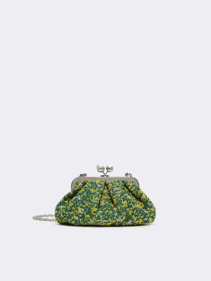 Bolso Pasticcino pequeño de bouclé de lana, verde Bolso Pasticcino pequeño de bouclé de lana, verde