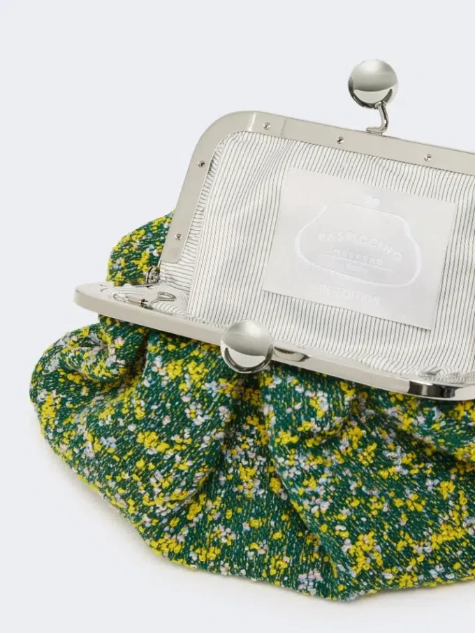 Bolso Pasticcino pequeño de bouclé de lana, verde Bolso Pasticcino pequeño de bouclé de lana, verde
