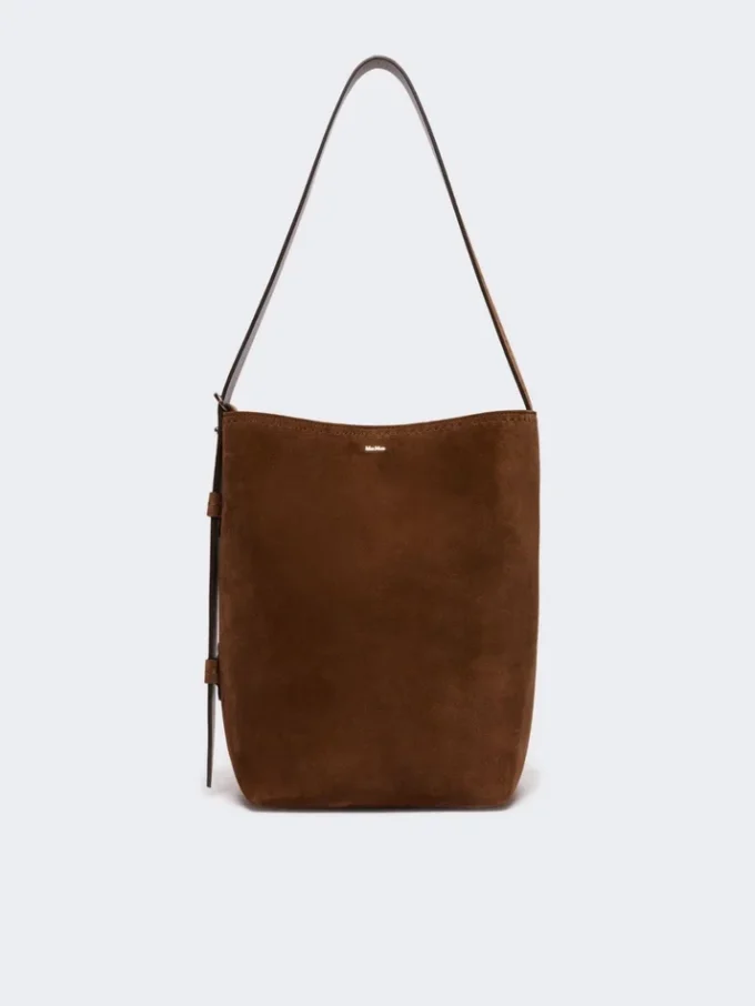 Bolso pequeño Archetipo en piel serraje, marrón oscuro Bolso pequeño Archetipo en piel serraje, marrón oscuro