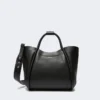 Bolso pequeño de cuero estilo marino, negro Bolso pequeño de cuero estilo marino, negro
