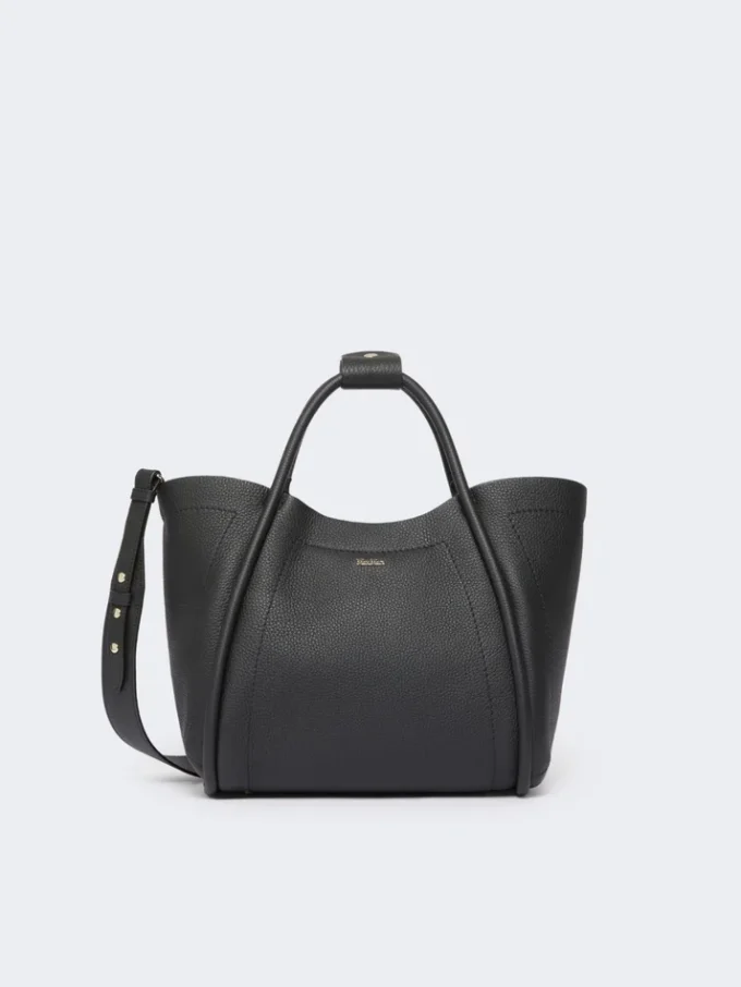 Bolso pequeño de cuero estilo marino, negro Bolso pequeño de cuero estilo marino, negro
