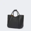 Bolso pequeño de cuero estilo marino, negro Bolso pequeño de cuero estilo marino, negro