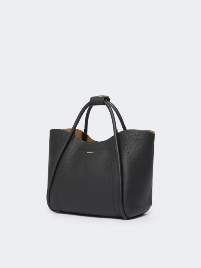 Bolso pequeño de cuero estilo marino, negro Bolso pequeño de cuero estilo marino, negro