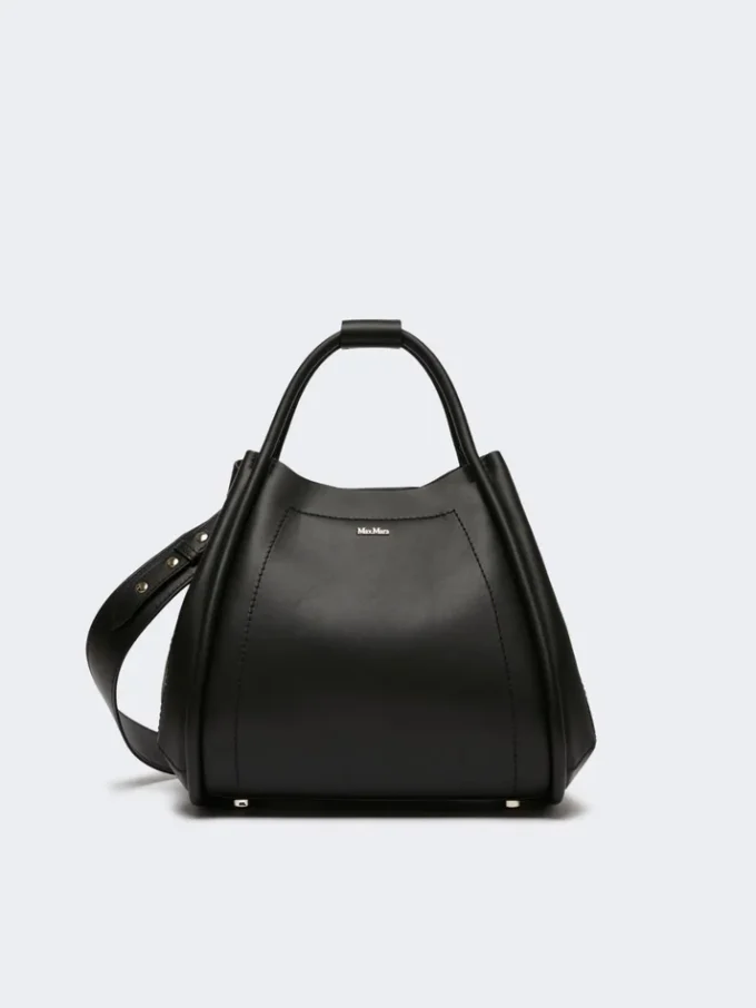 Bolso pequeño de cuero estilo marino, negro Bolso pequeño de cuero estilo marino, negro