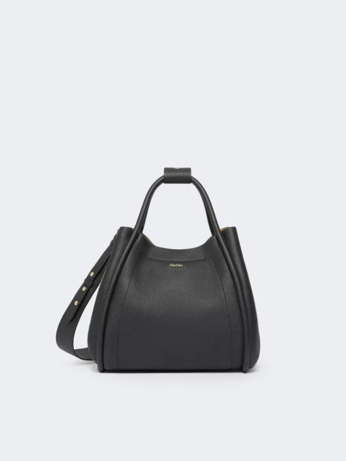 Bolso pequeño de cuero estilo marino, negro Bolso pequeño de cuero estilo marino, negro