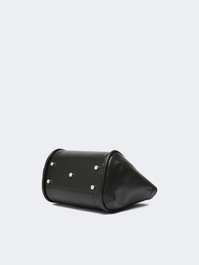 Bolso pequeño de cuero estilo marino, negro Bolso pequeño de cuero estilo marino, negro