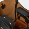 Bolso pequeño de cuero estilo marino, negro Bolso pequeño de cuero estilo marino, negro