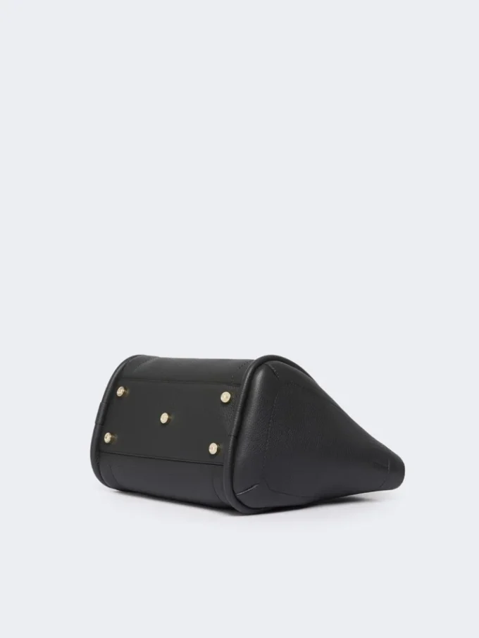 Bolso pequeño de cuero estilo marino, negro Bolso pequeño de cuero estilo marino, negro