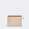 Bolso pequeño de jacquard de algodón, color avellana