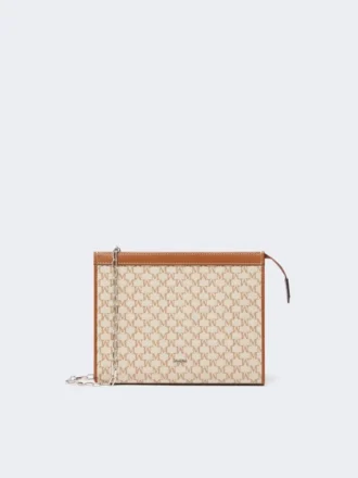 Bolso pequeño de jacquard de algodón, color avellana