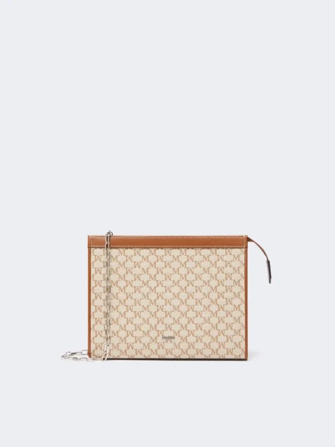Bolso pequeño de jacquard de algodón, color avellana