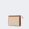 Bolso pequeño de jacquard de algodón, color avellana