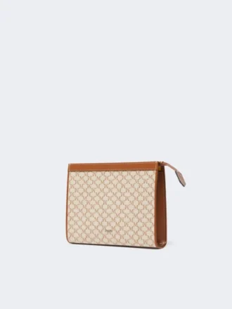 Bolso pequeño de jacquard de algodón, color avellana